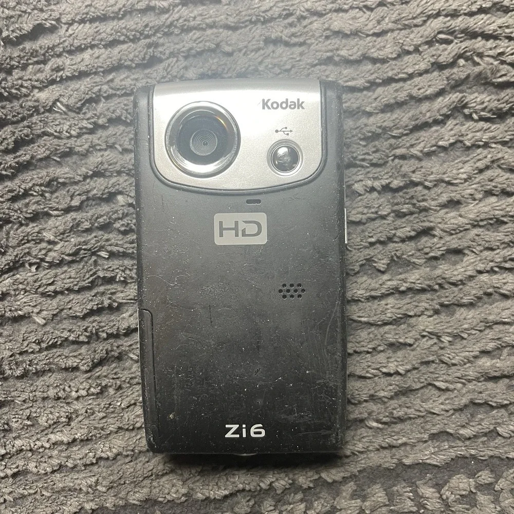 Kodak Zi6 HD Pocket Video Camera Digital Camcorder Black Tested
